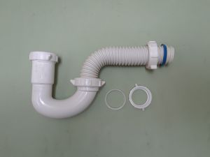 060.Universal Flex P-trap plastic for sink and freestanding tub